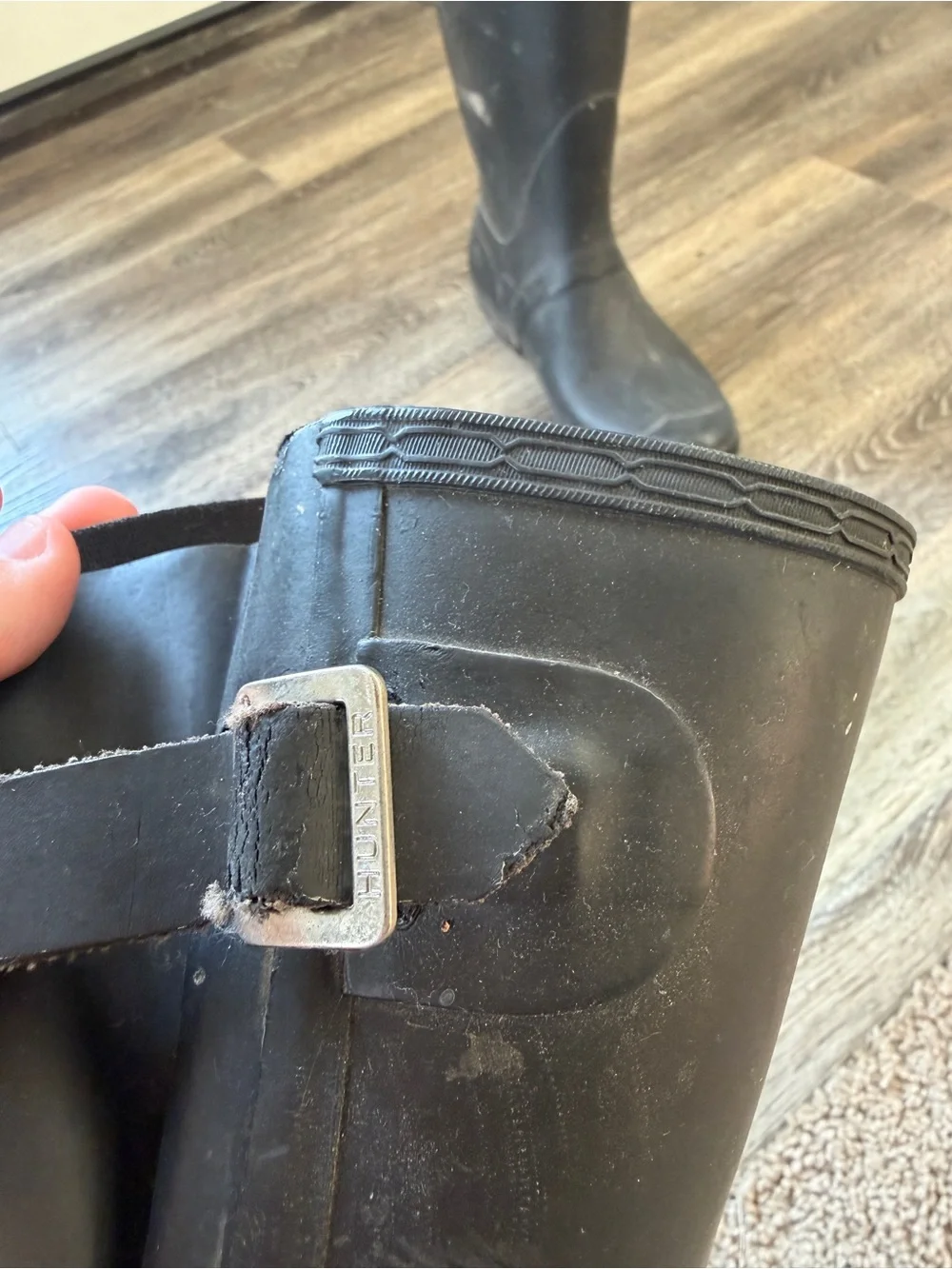 Hunter Original Short Black Boots – Adjustable Back